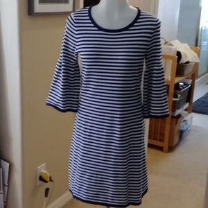 Sail to Sable (STS) Striped navy blue and white Shift Dress size xs